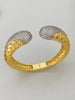 European and American -Selling Hollow Zirconia Inlaid Elastic Bracelet Ring Two-Tone Design Jewelry - Image 6