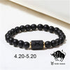 Zodiac Bracelets For Women Men Matte Black Agate Beads Wristbands Couple Gifts Jewelry Beaded Bracelets - Image 7