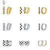 Silver Needle Black White Grid Hoop Earrings for Women Enamel Geometry Earrings Jewelry Gifts - Image 1