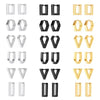Unisex Stainless Steel Rectangular Hoop Earrings for Men Women Punk Rock Triangle Huggie Earrings Piercing Jewelry Gifts - Image 1