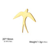 Stainless Steel Swallow Bird Pin Brooch for Women Gold Color Suit Collar Badges Jewelry Gift - Image 6