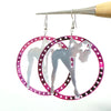 Y2K Jewelry Pink Sexy Girl Star Earrings for Women Vintage Cute Acrylic Circle Earrings Big Punk Goth Accessories - Image 4