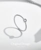 Bezel Setting Ring Silver Beads Stackable Finger Rings For Women Lab Diamond Jewelry - Image 11