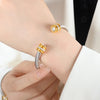 12 Month Birthstones Crystal Stainless Steel Gold Plated Jewelry Bracelets Bangles For Friend - Image 3