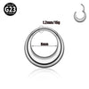 1pcs Titanium Silver&Gold Color Moon Septum Nose Ring Hinged Clicker Nipple Ring Ear Studs Lobe Cartilage Piercing Jewelry - Image 10