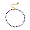 1 Piece Stylish Gold Plated 304 Stainless Steel Glass Beaded Chain Anklet For Women Summer Beach Gift 22cm(8.7") long - Image 14
