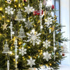 Crystal Snowflake Xmas Tree Hanging Ornaments Clear Simulation Ice Pendants Winter Theme Party Christmas Snowflake Decoration - Image 3