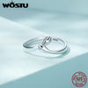 Romantic Hand Open Finger Rings For Women Silver Girl European Simple Adjustable Guardian Ring Jewelry Gift - Image 4