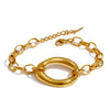 Stainless Steel Oval Chain Statement Bracelet Bangle Metal Attractive Wrist Jewelry Accessories - Image 8