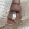 BF Club Silver Rings For Women Simple Finger Open Vintage Handmade Wide Smooth Ring Allergy For Party Birthday Gift - Image 5