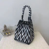 Geometric Mini Tote Bag Women Black Ivory Graphic Handbag Ring Handle Compact Daily Purse for Korean Style Outfits - Image 8