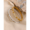Stylish Cubic Zirconia Stainless Steel Wrist Bangle Bracelet Gold Plated Jewelry for Women Charm - Image 3