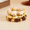 Three Piece Acrylic Bead Bracelet Set with Baroque Style Accents - Image 11