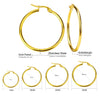 Gold Color Stainless Steel Hoop Earrings For Women Men Big/Small Circle Round Ear Jewelry Inoxidable - Image 1
