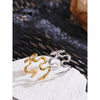Minimalist Stainless Steel Metal Irregular Open Adjustable Ring for Women Distinctive Jewelry - Image 3
