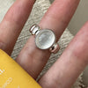Silver Rings For Women Geometric Jewelry Finger Adjustable White Stone Ring For Party Birthday Gift - Image 1
