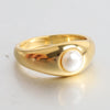 Chic Single Pearl Ring Chunky Stacking Finger Ring Simple Minimalist Couple Anniversary Jewelry - Image 7