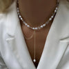 Crystal Heart Pendant Choker Necklace with Tassel Drop - Image 2