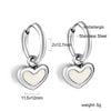 Cubic Chunky Heart Charms Dangling Earrings for Woman/Girls Stainless Steel Gold Plated Smooth Mental Drop Earring - Image 8