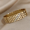 Charm Stainless Steel Cuff Bracelet for Women Zircon Geometric Gold Silver Color Wrist Bangles Jewelry - Image 2