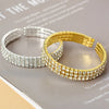 Classic Multilayer Shiny Crystal Rhinestone Cuff Bracelets Bangles Women Wristband Gold Silver Color Wedding Bracelet Jewelry - Image 4