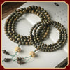 108 Green Sandalwood Wooden Beads Bracelets 6 8mm Women Men Elastic Beaded Long Necklace Buddhist Prayer Yoga Jewelry Gift - Image 1