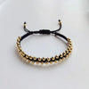 Handmade Braided Bracelet Jewelry for Women 4mm Gold Plated Beads Bracelets - Image 3