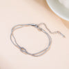 Love Knot Double Snake Chain Bracelet in Stainless Steel - Image 5