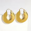 U-Shaped Chunky Hoop Earrings with Geometric Profile - Image 2