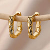 Heart Stainless Steel Earrings for Women Zircon Gold Color Hoop Earring Aesthetic Ear Piercing Jewelry Accessories - Image 4