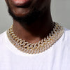 Iced Out Cuban Link Chain 14MM Prong Rhombus Diamond Cuban Chain Hip Hop Choker Necklaces Women Men Jewelry - Image 3