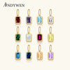 Silver 12 Birthstone CZ Clips Charm Beads Pendant For Necklace And Bracelet Women Jewelry - Image 1