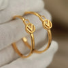 Design Zirconia Letter V Stud Earrings for Women Jewelry C Shaped Earrings Gift - Image 5