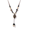 Handwoven Ceramic Star Pendant Necklace with Adjustable Cord - Image 1