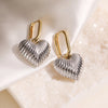 Silver/Gold Color Big Heart Drop Earrings For Elegant Women Party Jewelry Accessories - Image 1