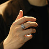Qeenkiss Silver Vintage God Hand Ring for Men Jewelry Birthday Wedding Party Boyfriend Father Gift - Image 6