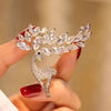 1 and Elegant Christmas Reindeer Brooch a Multi-Functional Holiday and Daily Jewelry Gift for Women - Image 5