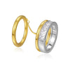 CZ Zircon Stainless Steel Double Layer Chain Ring for Women Gold Plated Tassel Link Ring Hip Hop Jewelry - Image 7
