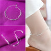 Silver Color Stamp Anklets For Women Foot Leg Chain Link Bracelet Double Layers Beach Accessories Jewelry - Image 14
