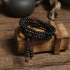 Natural Chinese Sandalwood 108 Prayer Beads Mala Bracelet Necklace 6mm Buddhist Buddha Rosary Elastic Wrist Jewelry Luck Amulet - Image 3