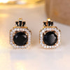 Crystal Round Stone Clip Earrings For Women Rose Gold Silver Color White Green Blue Zircon Jewelry Simple Gifts - Image 13