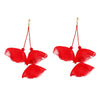 Large Yarn FLower Petal Earrings For Women Long Drop Jewelry Aesthetic Summer Accessories Party - Image 11