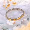 316L Stainless Steel CZ Crystal Elasticity Chain Bracelets For Women Gold Plated Jewelry - Image 27