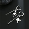 Stainless Steel Earrings Polaris Pendants Tassel Chain Kpop Star Charm Earrings For Women Girl Punk Gothic Jewelry Gift - Image 5