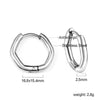 Geometric Square Star Heart U Shape Hoop Earrings For Women Men Golden Sliver Color Stainless Steel Retro Piercing - Image 7