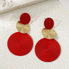 Stylish Dangle Earrings Trio Circle Design Daily Outfits Party Accessories Stuff Red Orange Big Earrings - Image 14