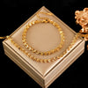316L Stainless Steel Metal Gold Color Wheat Chain Necklace Bracelets Set For Women Jewelry Lady Gift - Image 7