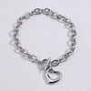 Aomogo Set Love Stainless Steel Bracelet Earrings Necklace Pendant Set Women's Daily Goods Party Favors - Image 10