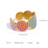 Gold Plated Stainless Steel Enamel Twist Ring, Minimalist Colorful Unique Jewelry Gift for Women - Image 6