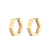 Stainless Steel Hoop Earrings For Women Men Heart Star Oval Rectangle Round Triangle Gold Color Punk Hip Hop Jewelry - Image 11